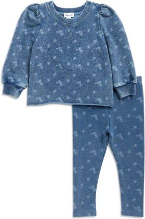 Splendid Bloom Kissed Top & Leggings Set in Floral Indigo at Nordstrom, Size 6-12M