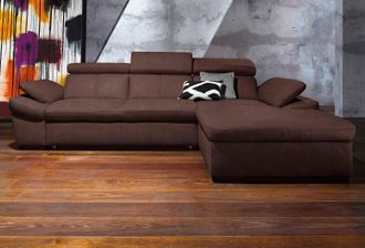 Exxpo Sofa Fashion Ecksofa »Salerno, klassisch modernes Funktionssofa, hoher Sitzkomfort, L-Form« inkl. Kopf- und Armteilverstellung, wahlweise mit Bettfunktion