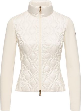 Moncler Moncler Cotton Padded Zip-up Cardigan, Women, White, Size: Xl