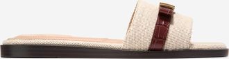 Cole Haan Womens Go-To Emalia Slide Bow Sandals - Beige Size 10.5