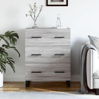 Berkfield Home Sideboard Grey Sonoma 69.5x34x90 cm Engineered Wood
