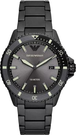 Emporio Armani World Explorer Horloge - Heren - Horloges - Zwart - ONE Size - Accessoires