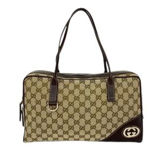 Gucci Pre-owned Handbags, female, Beige, Size: ONE SIZE Pre-owned New Britt Shoulder Bag