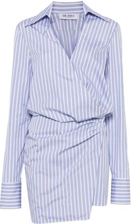 The Attico striped mini dress - White