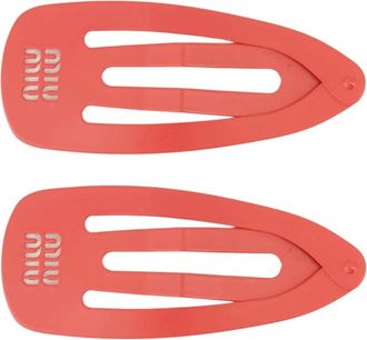 Miu Miu Pasadores Met&aacute;licos para el Cabello - Accessories - Mujer - Rojo - ONE SIZE