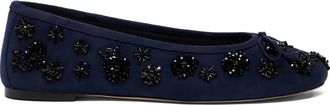 Stuart Weitzman Ballerine Prima Bow con ricamo - Blu