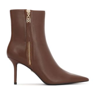 Kazar Schoenen, Dames, Bruin, 36 EU, Leer, Kazar Bruine stiletto enkellaarsjes met puntige neus