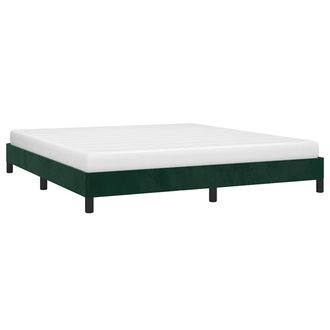 vidaXL Estructura Cama Sin Colch&oacute;n Terciopelo Verde Oscuro 160x200 Cm Vidaxl