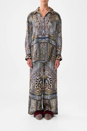Camilla Long Sleeve Oversized Shirt In Istanbul Animalia