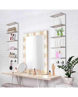 Sorbus 5-Tier Vertical Wall Shelf Unit With Led Lights