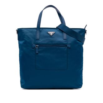 Prada Nylon Tote Met Verstelbare Strap