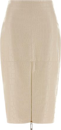 Elisabetta Franchi Longuette Skirt Gonne Bianco-Donna
