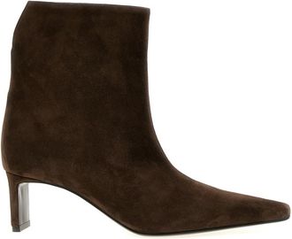 Khaite Brown Ankle Boots
