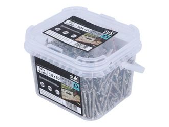 Suki Paquete De 500 Tornillos Para Terraza Suki De Acero Inoxidable Con Cabeza Avellanada, &Oslash;5 X L.60 Mm Suki