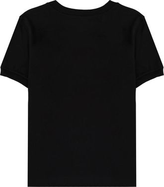 Dolce & Gabbana Logo-Embroidered Cotton T-Shirt - Black