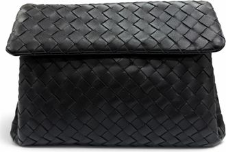 Bottega Veneta Black Leather Clutch Bag (Pre-Owned)