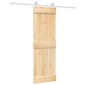vidaXL Puerta Corredera Natural Y Blanco 70 X 210 Cm Vidaxl