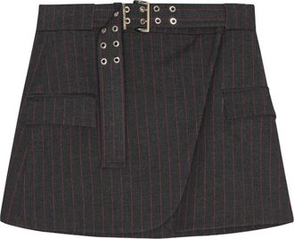 Ganni Minigonna con cintura - Nero