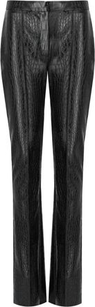 Elisabetta Franchi Dames, Broeken, Zwart, Maat: XS Leer