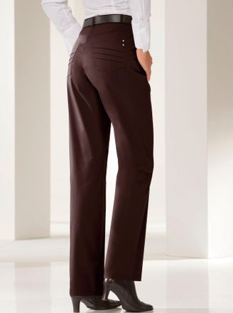 COSMA Funktionshose COSMA, Damen, Gr. 100, Langgr&ouml;ssen, braun (mokka), 97% Baumwolle, 3% Elasthan, unifarben, lang, Hosen Funktionshose