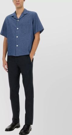 Aspesi short sleeves spread collar chest pocket shirt