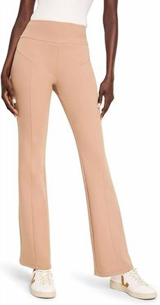 Nic+Zoe Seamed Scuba Bootcut Pant In Mochachino
