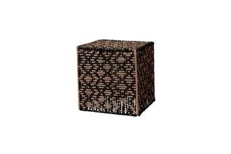 Chehoma L&aacute;mpara de mesa en yute claro y negro