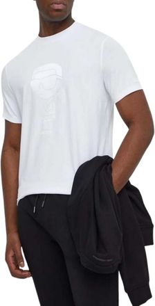 Karl Lagerfeld Logo T-Shirt - Heren - T-shirts - Wit - S - Katoen - Tops