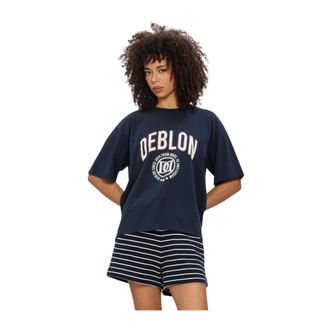Deblon Sports Luan Tee - Dames - Tops - Blauw - Maat: XS Linnen