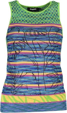 Desigual Tanktop met Brede Schouders - Dames - Tops zonder mouwen - Veelkleurig - XL - Katoen - Tops