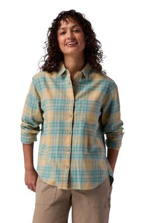 Backcountry Venture Classic Flannel Shirt - Womens in Oil Blue Bonanza Plaid at Nordstrom, Size X-Small