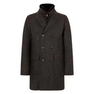 Moorer Hombre, Abrigos, Marr&oacute;n, Talla: M