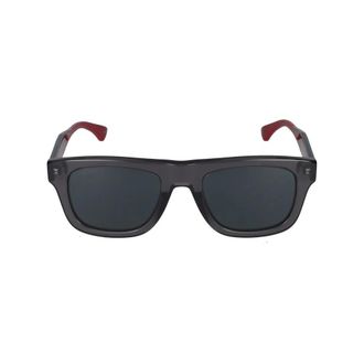 Gucci Vierkante zonnebril - Heren - Zonnebrillen - Grijs - 52 MM - Nylon - Accessoires