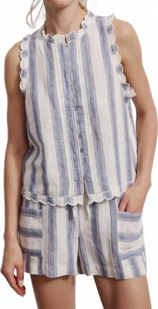 M&eacute;lissa Nepton Kennedy Stripe Short In Blue