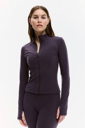 H&M Zip-through Sports Jacket With Softmove in Plum Purple at Nordstrom, Size X-Large