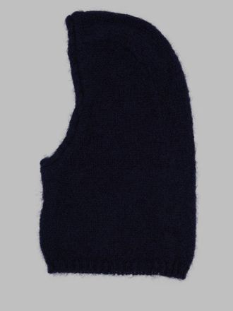 Aspesi 6C09_E86510096 Mohair and Wool Knit Balaclava - Blue