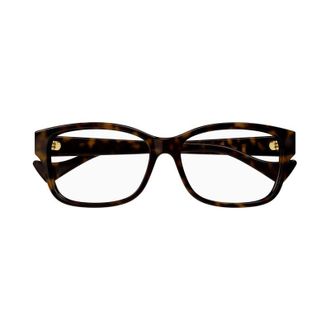 Gucci GG1259OA002 Square Full Rim Dark Havana Eyeglasses - Brown