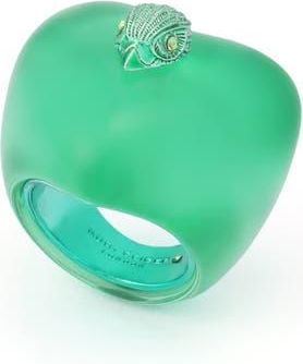Kurt Geiger Jelly Eagle Heart Cocktail Ring in Green at Nordstrom, Size 7