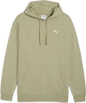 Puma Kapuzensweatshirt PUMA ESS ELEVATED RELAXED WASH HOODIE FL, Herren, Gr. XXL, lux army, Fleece, Obermaterial: 66% Baumwolle, 34% Polyester, bedruckt, r
