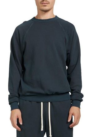 Les Tien French Terry Binded Neck Raglan in Faded Black at Nordstrom, Size Xx-Large