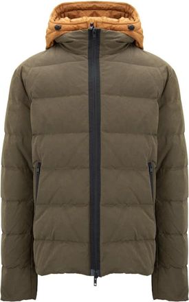 Fay Heren Rits Donsjas - Heren - Gewatteerde jassen - Groen - 2XL - Katoen - Jassen