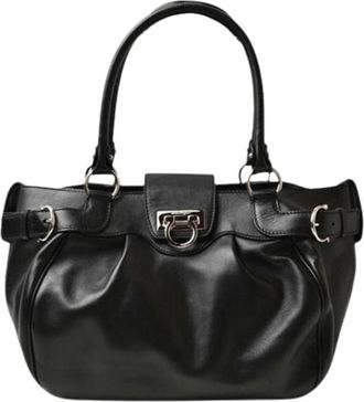 Ferragamo Pre-owned Tote bag - Dames - Vintage Handtas - Zwart - ONE Size - Leer - Vintage