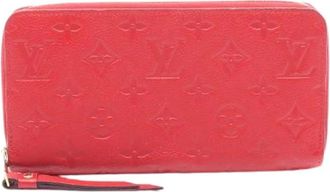 Louis Vuitton Pre-owned Clutches, female, Red, Size: ONE SIZE Pre-owned Zippy Wallet Monogram Empreinte Scarlet