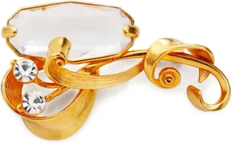 Dior Spilla con strass 1980-1990 - Oro
