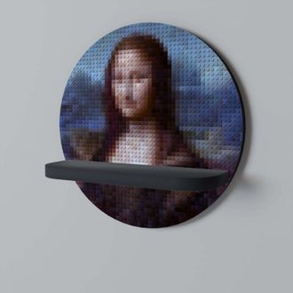 OEM Arte Constructivo Estante Redondo Negro