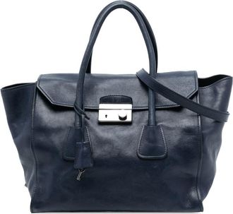 Prada Pre-owned Prada Glace Calf Sound Lock Satchel 8ZKKWAEZ7HL81URL