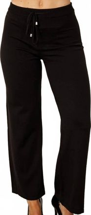 French Kyss Drawstring Wide-Leg Pant In Black