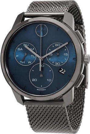 Movado BOLD Thin Chronograph Quartz Blue Dial Mens Watch 3600721