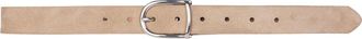 Black Suede Studio Frame Belt in Sand Suede/silver at Nordstrom, Size Medium