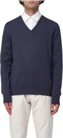 Fay Blauwe Sweater Collectie - Heren - V-hals truien - Blauw - 3XL - Truien & Vesten